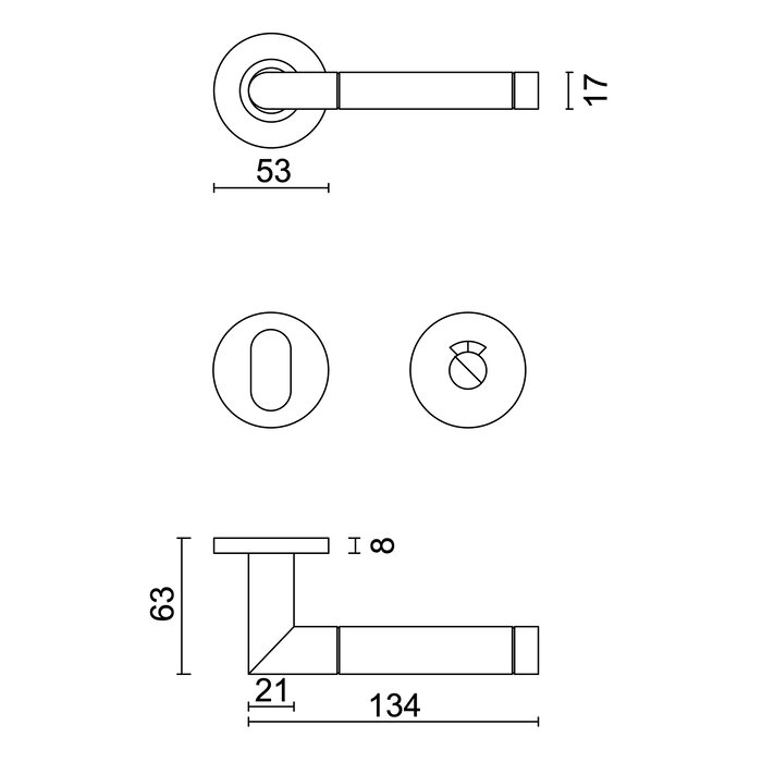 HDD Poignées de porte en acier inoxydable « Oval I Shape » adaptées à une utilisation extérieure