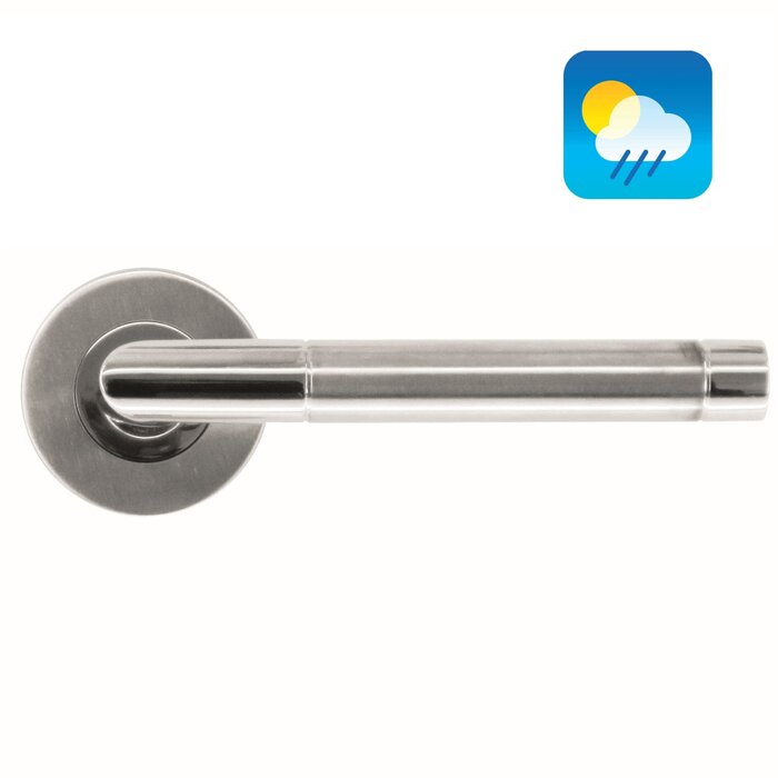 HDD Stainless steel door handles 'Oval I Shape' suitable for outdoor use