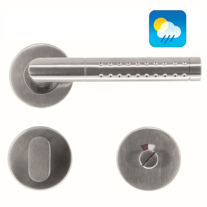 HDD Stainless steel door handles 'Point shape' also for outdoor use