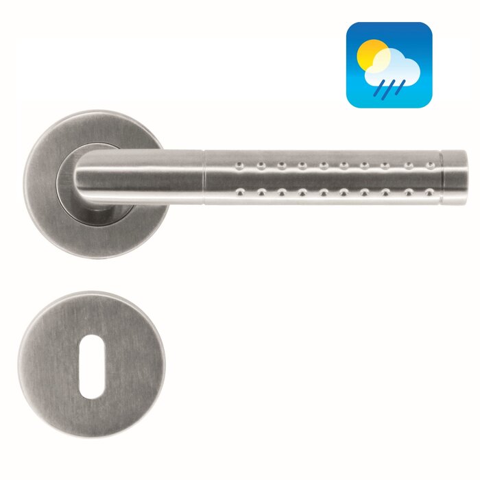 HDD Stainless steel door handles 'Point shape' also for outdoor use