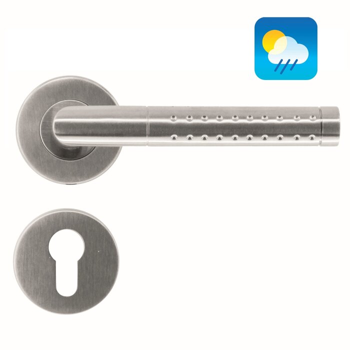 HDD Stainless steel door handles 'Point shape' also for outdoor use