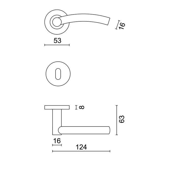 HDD Stainless steel door handles 'Nitro' also suitable for outdoor use