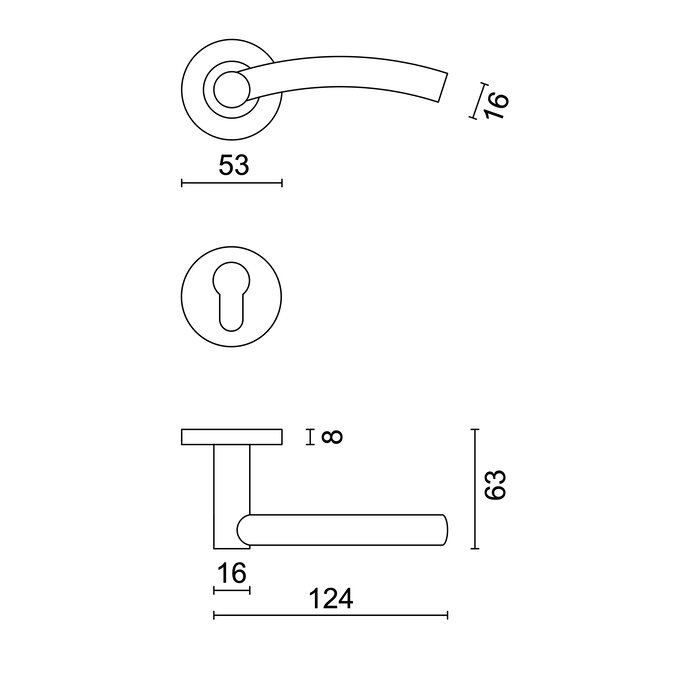 HDD Stainless steel door handles 'Nitro' also suitable for outdoor use