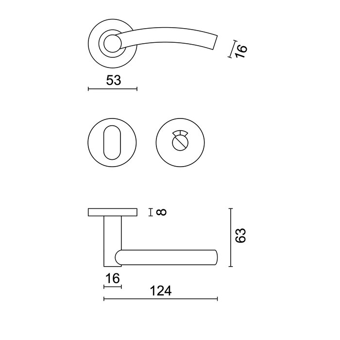 HDD Stainless steel door handles 'Nitro' also suitable for outdoor use