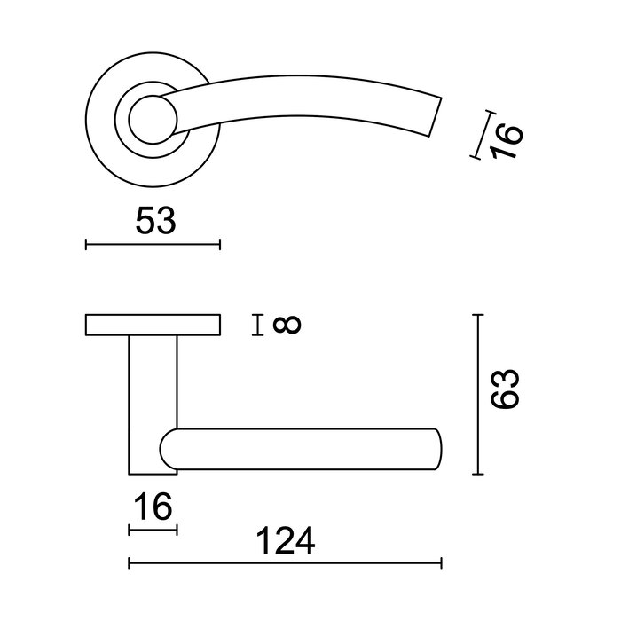 HDD Stainless steel door handles 'Nitro' also suitable for outdoor use
