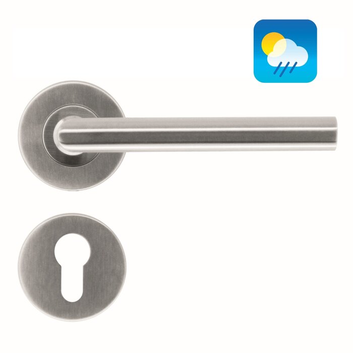 HDD Stainless steel door handles "Rocker" 16 mm also for outdoor use