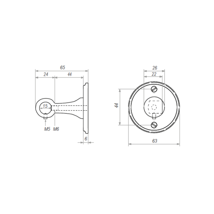 Dauby Piece of end support left raw metal RM