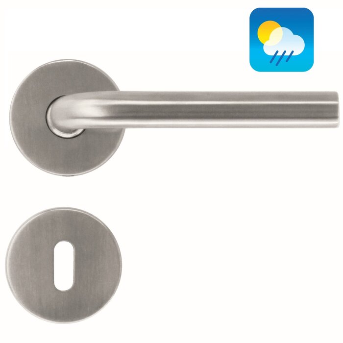 HDD Stainless steel door handles "Jive" 16 mm also for outdoor use