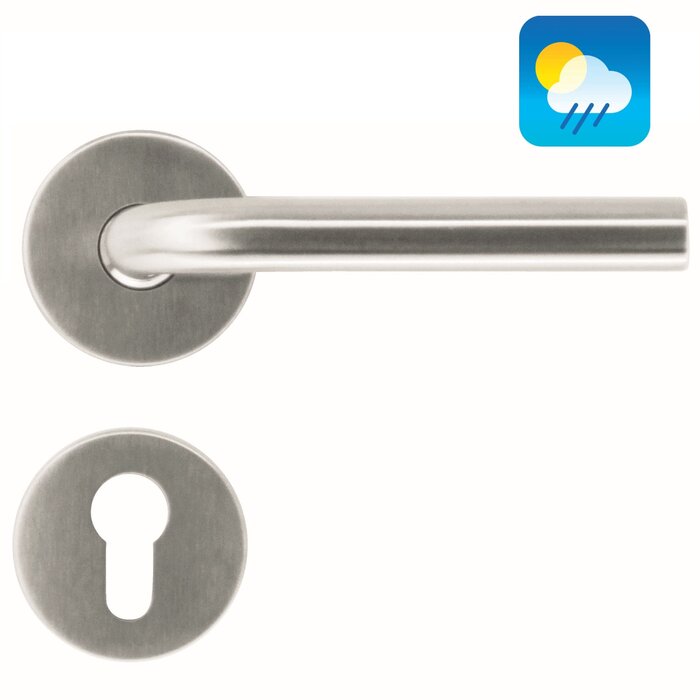 HDD Stainless steel door handles "Jive" 16 mm also for outdoor use