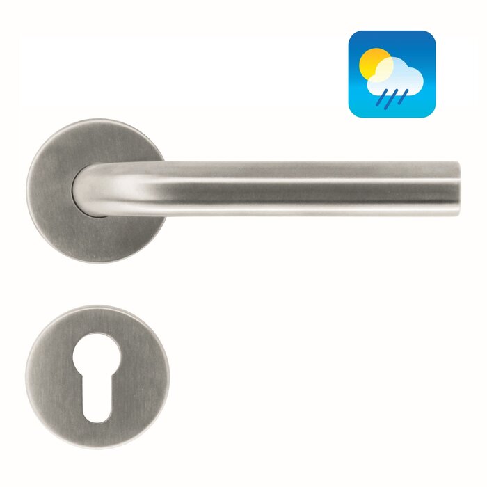 HDD Stainless steel door handles "Jive 19 mm" also for outdoor use