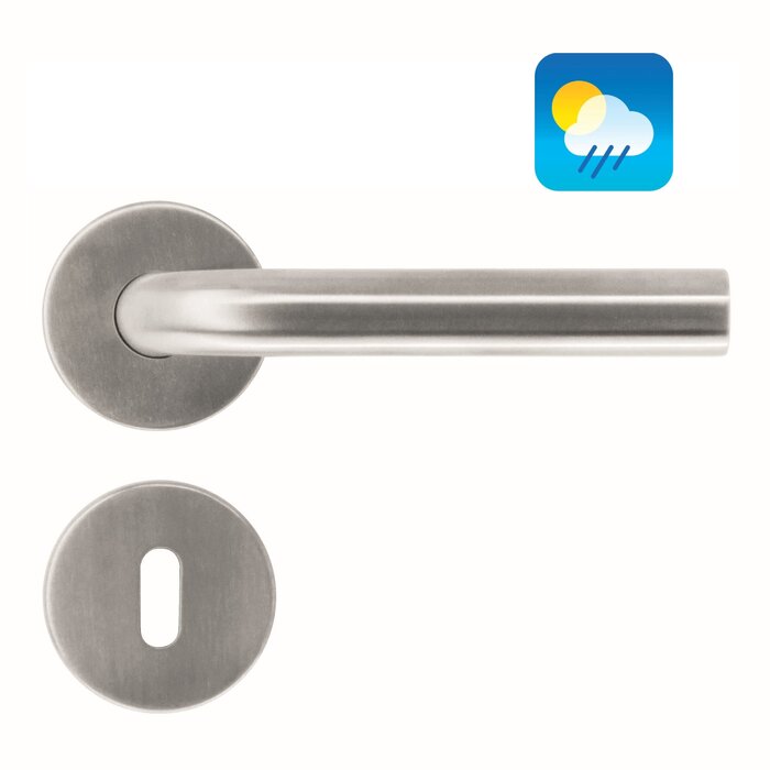 HDD Stainless steel door handles "Jive 19 mm" also for outdoor use
