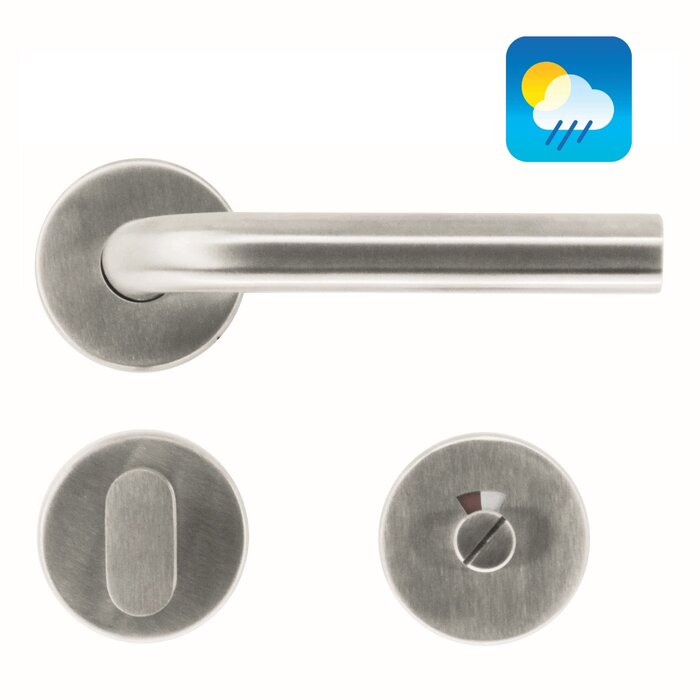 HDD Stainless steel door handles "Jive 19 mm" also for outdoor use