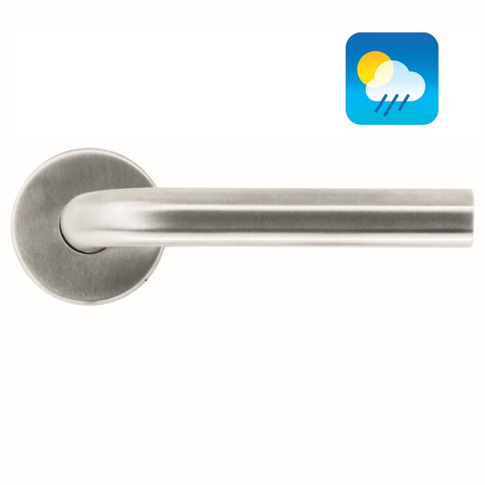 HDD Stainless steel door handles "Jive 19 mm" also for outdoor use