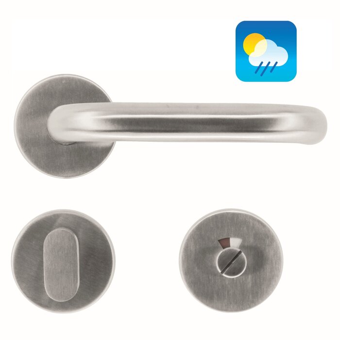 HDD RVS plus deurklinken "U-shape" 19mm ook voor buiten