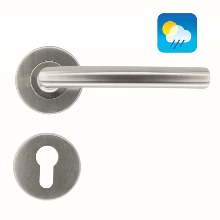 HDD Stainless steel door handles "Wals" 16mm