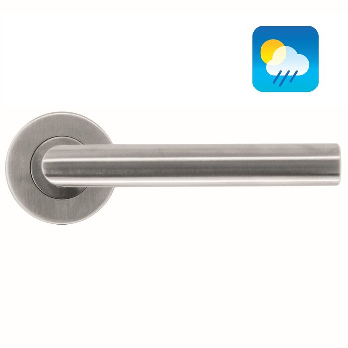 HDD Stainless steel door handles "Flat" I-Shape 19 mm also for outdoor use