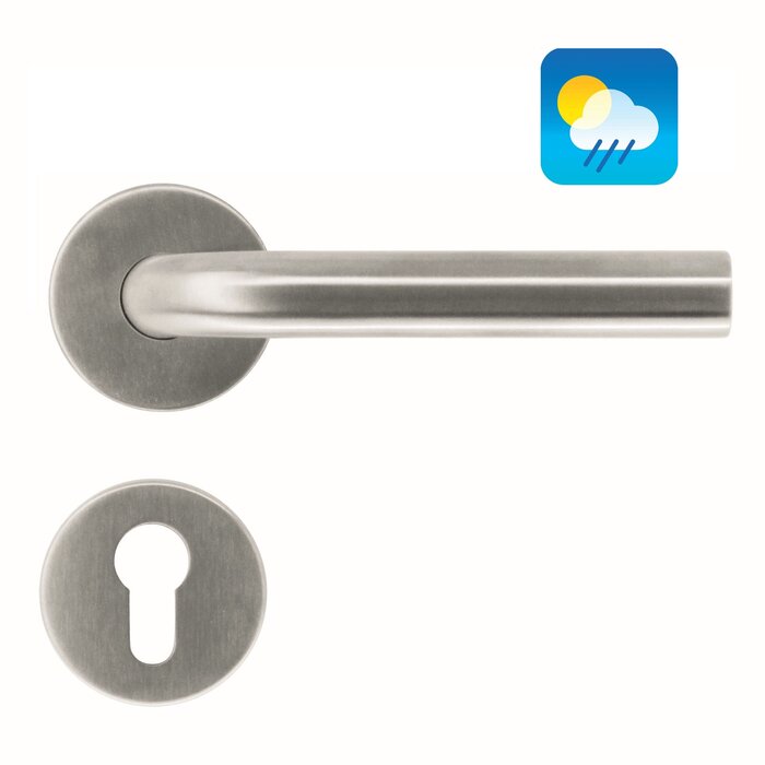 HDD Stainless steel door handles L Shape "class 3" suitable for outdoor use