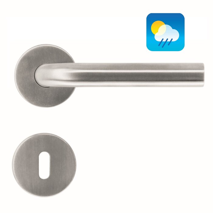 HDD Stainless steel door handles L Shape "class 3" suitable for outdoor use