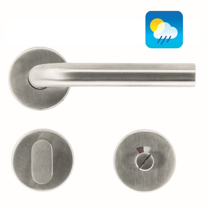 HDD Stainless steel door handles L Shape "class 3" suitable for outdoor use
