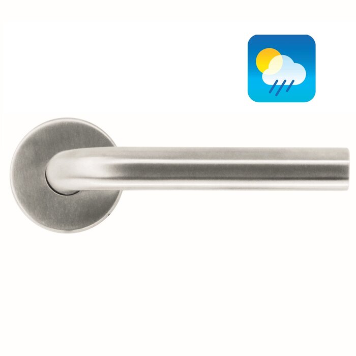 HDD Stainless steel door handles L Shape "class 3" suitable for outdoor use