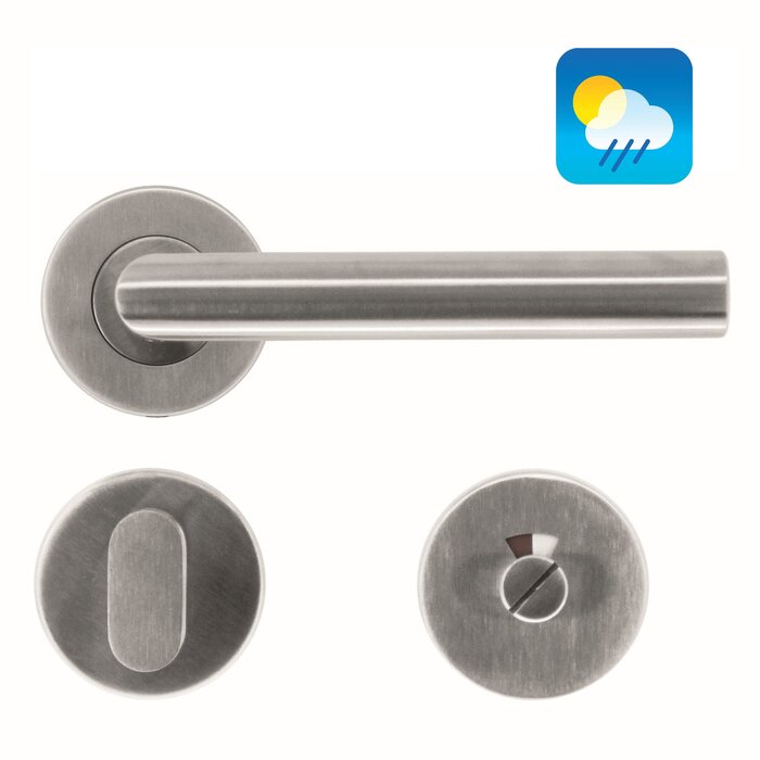 HDD Stainless steel door handles I Shape "class 3" also for outdoor use