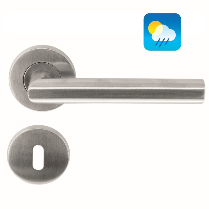 HDD Stainless steel door handles 'roller shutter I shape' also for outdoor use
