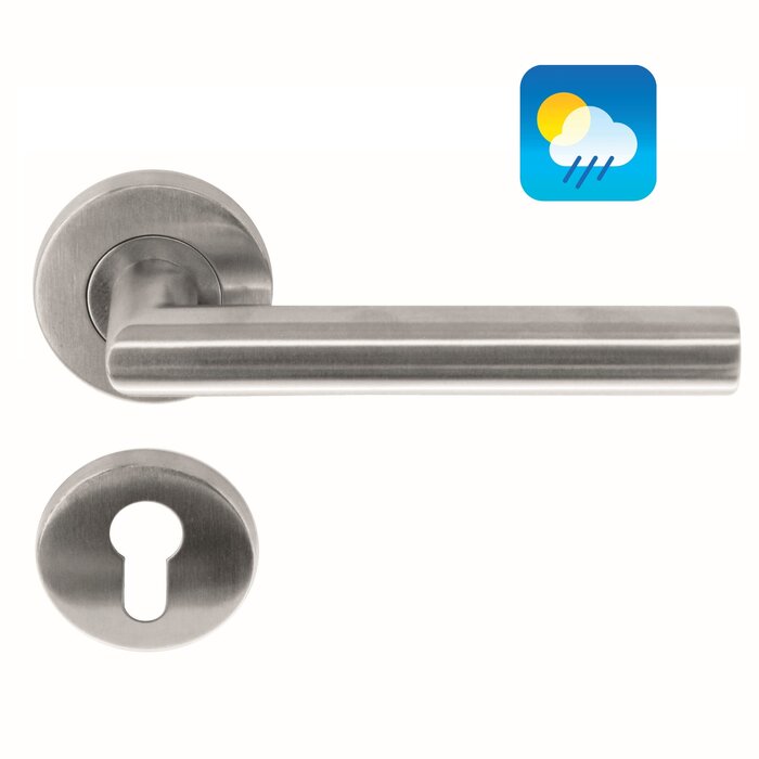 HDD Stainless steel door handles 'roller shutter I shape' also for outdoor use