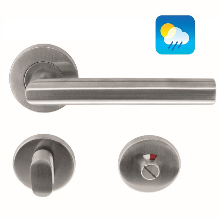 HDD Stainless steel door handles 'roller shutter I shape' also for outdoor use
