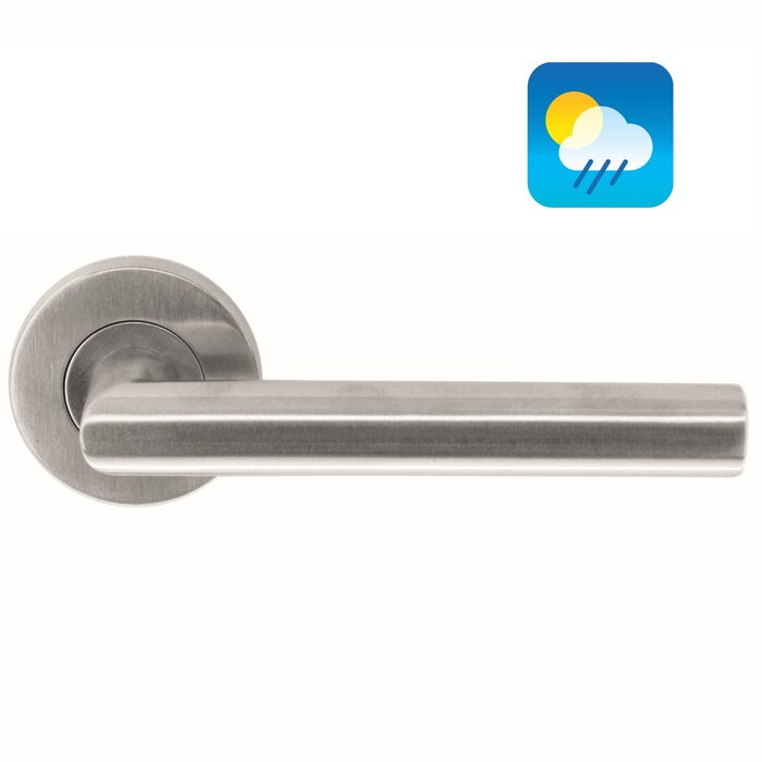HDD Stainless steel door handles 'roller shutter I shape' also for outdoor use