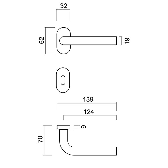 HDD Edelstahl Türgriffe Profil "L-Form" auch für den Außenbereich