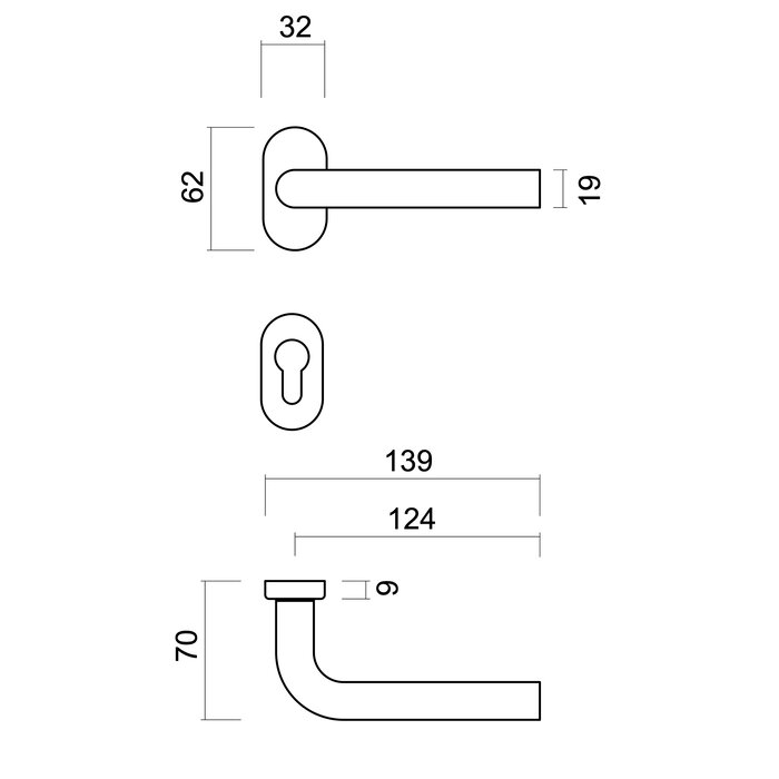 HDD Edelstahl Türgriffe Profil "L-Form" auch für den Außenbereich
