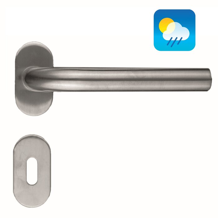 HDD Stainless steel door handles profile "L Shape" also for outdoor use