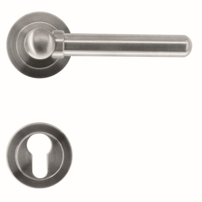 HDD Solid stainless steel look door handles "Via"