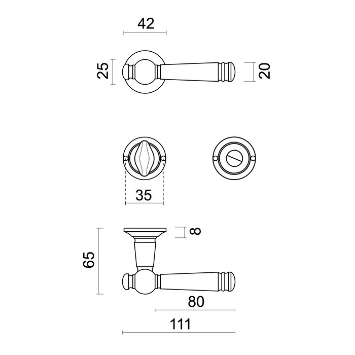 HDD Stainless steel door handles 'Anna-Lucia' also for outdoor use