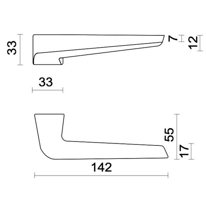 HDD White door handles STAR with structured paint