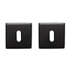 In-Door Paire de plaques à clés carrées inox / noir