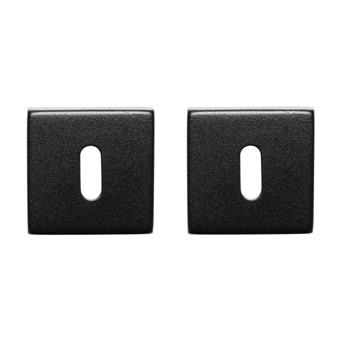 In-Door Paar Schlüsselplatten quadratischer Edelstahl / schwarz