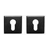 In-Door Pair of cylinder plates square stainless steel / black