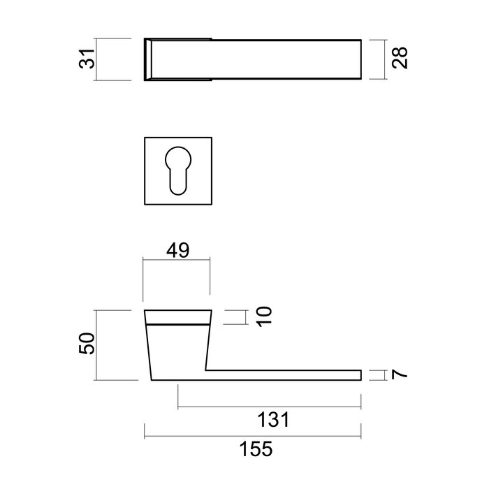 HDD White door handles X -Treme