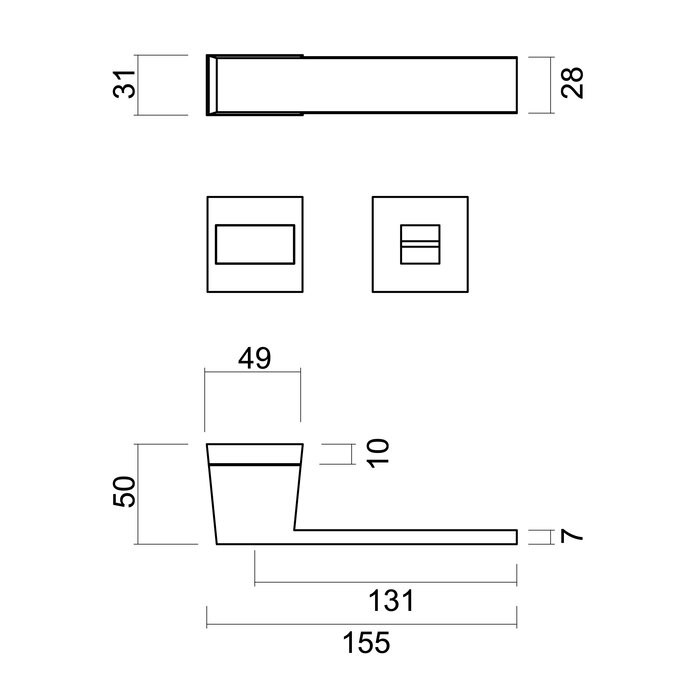 HDD White door handles X -Treme
