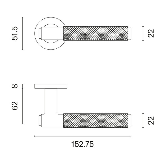 STERK STRONG Door handles OVAL 1741 pro 8mm from - Class 4 EN1906:2012 - matt gold