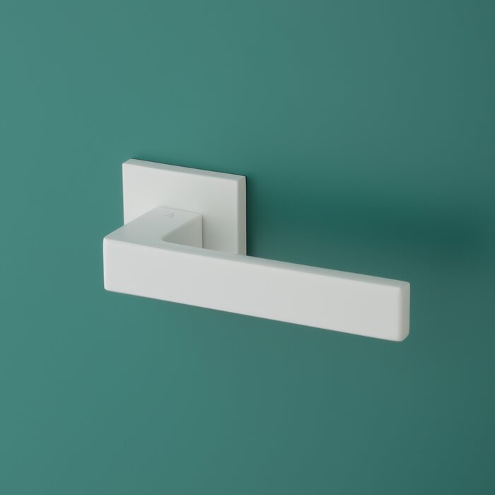 Aprile Witte massieve Aprile deurklinken SULLA vierkant 53x53x7 mm