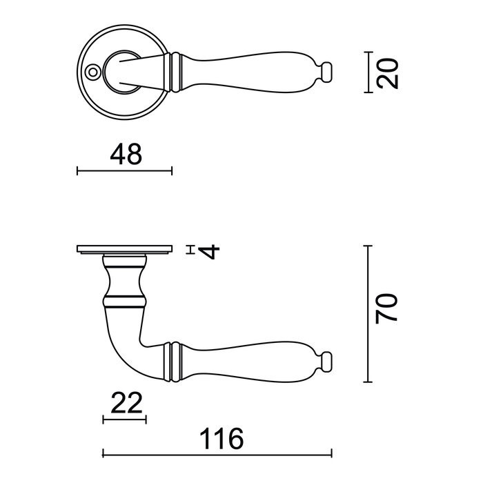 HDD Alte silberne Türgriffe Da Vinci
