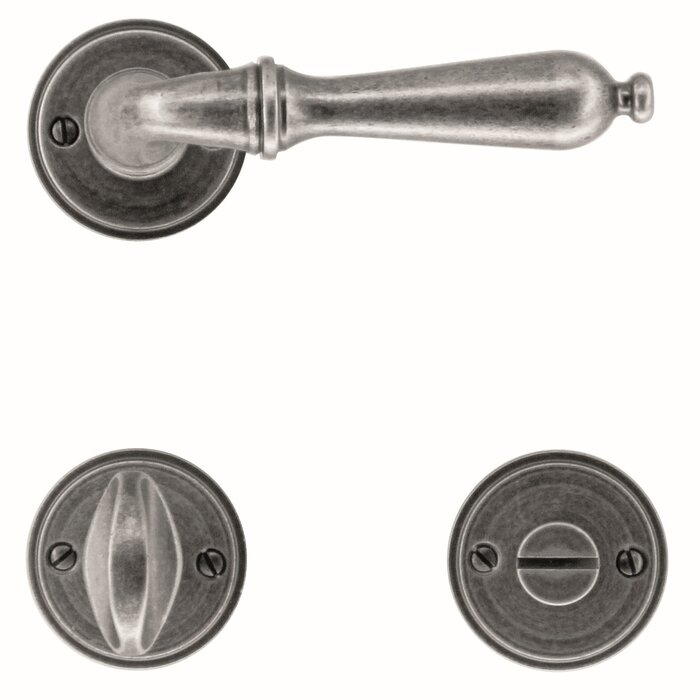 HDD Poignées de porte anciennes en argent Da Vinci