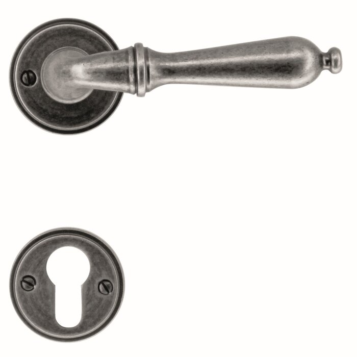 HDD Poignées de porte anciennes en argent Da Vinci