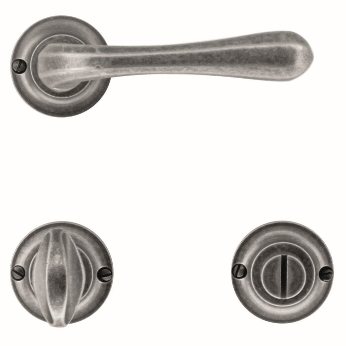 HDD Poignées de porte anciennes en argent Gretana