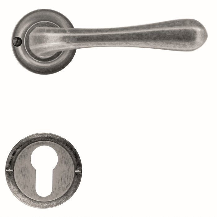 HDD Poignées de porte anciennes en argent Gretana