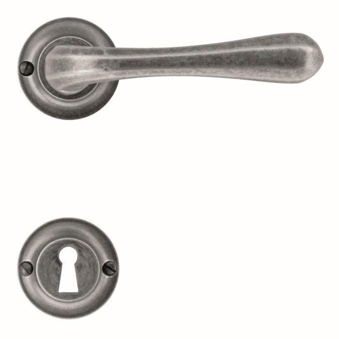 HDD Poignées de porte anciennes en argent Gretana