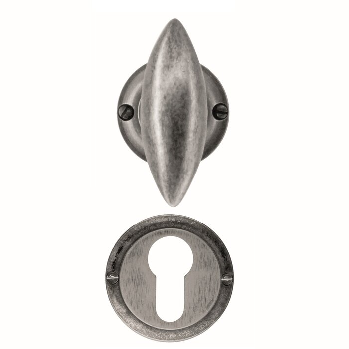 HDD Poignées de porte anciennes en argent Olina