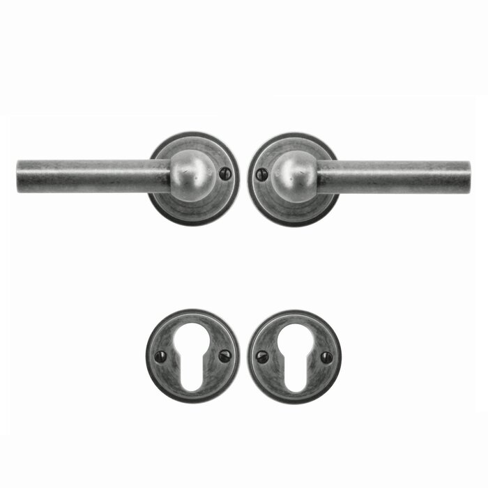 HDD Poignées de porte anciennes en argent Petana L+L